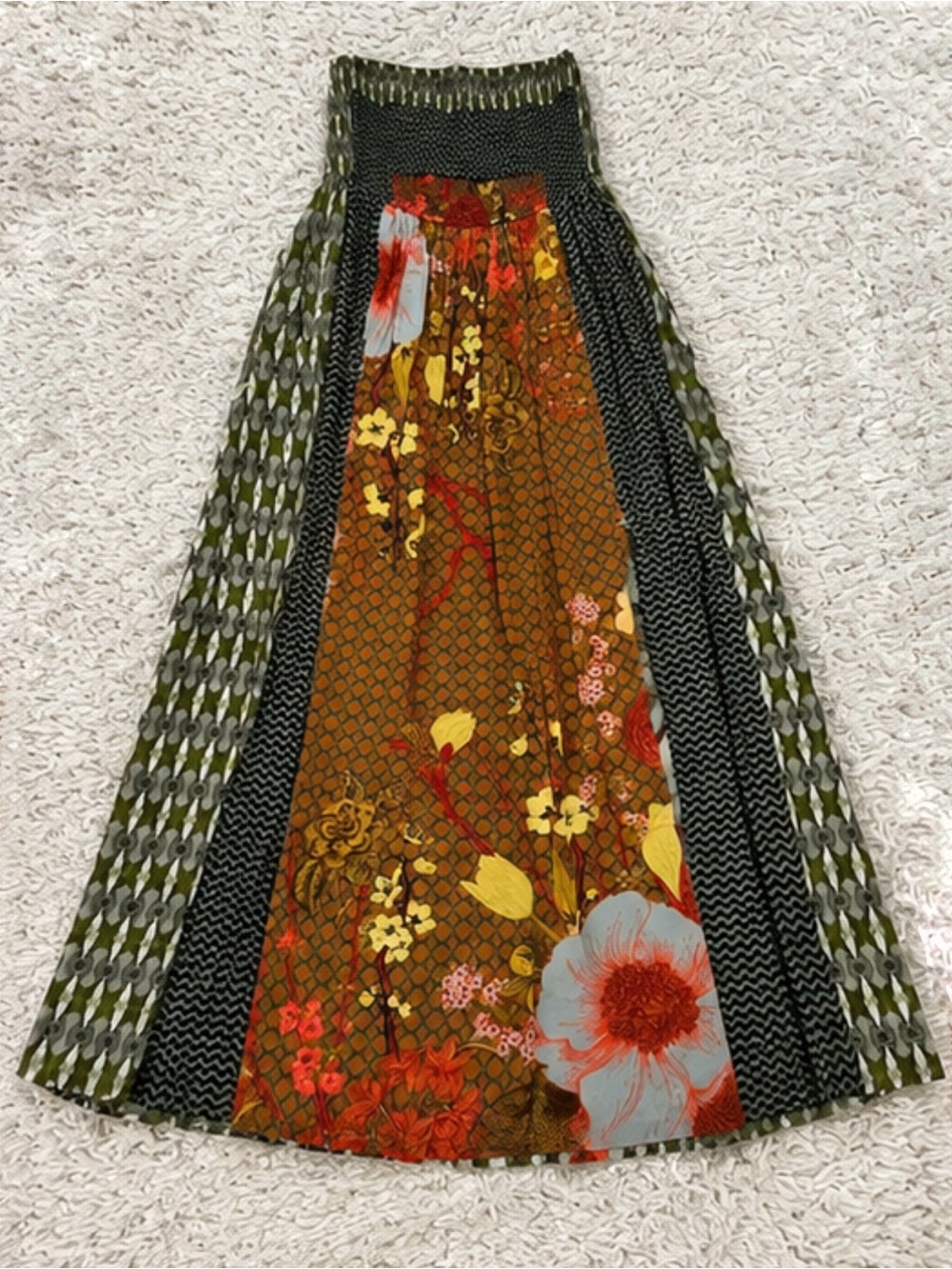 Anthropologies Siddhartha Bansal Smocked Maxi Dress - Picture 5 of 7